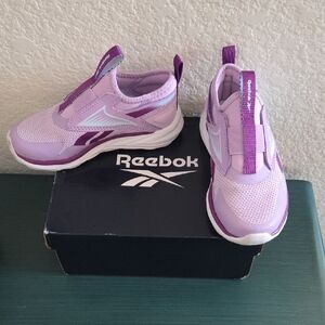 Reebok Kids Slip-On Sneakers in Light Lavender and Purple